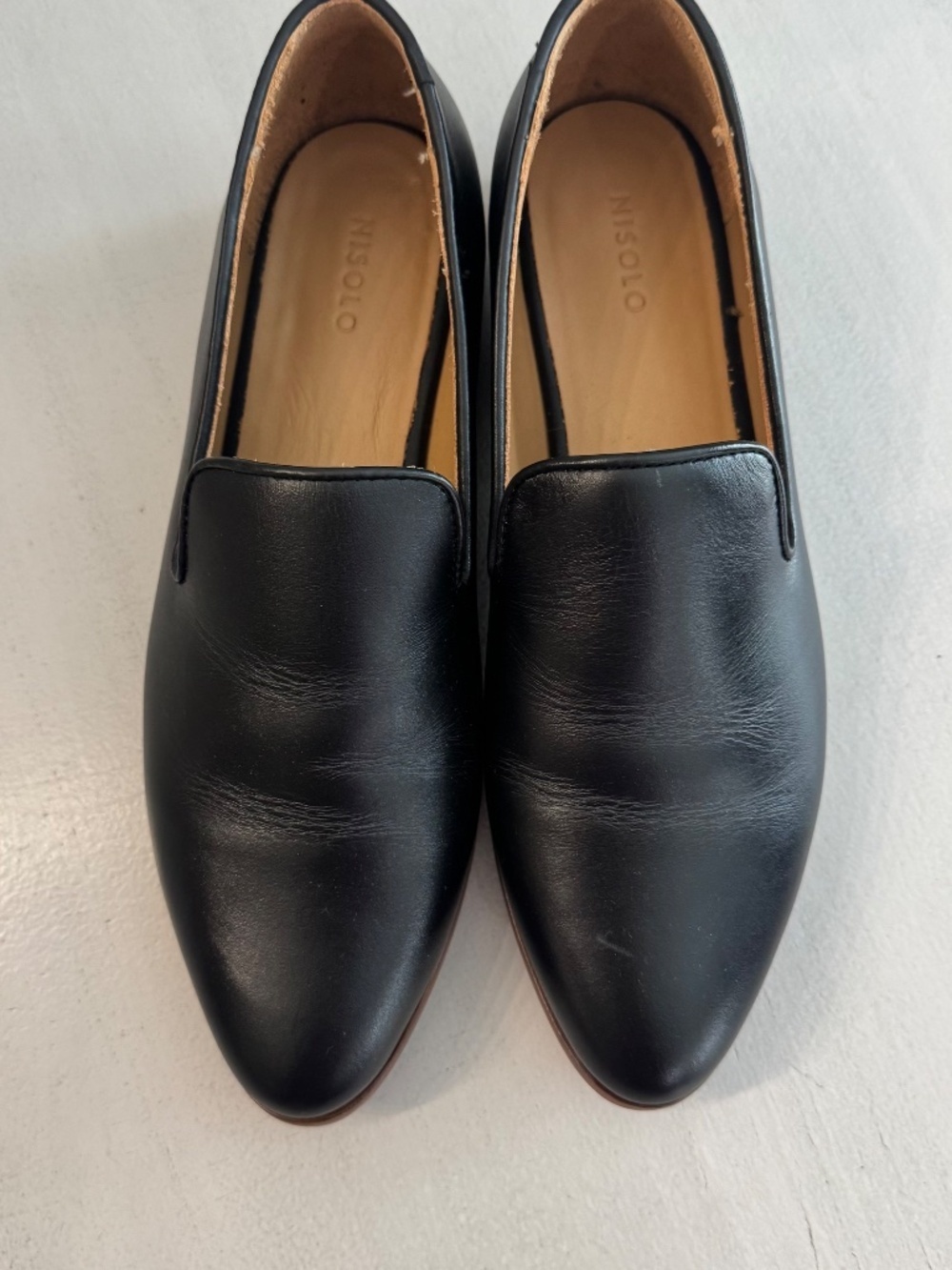 Nisolo Women's Black Leather Everyday Slip-On Rounded Toe Loafer Sz 8.5 - Picture 8 of 13